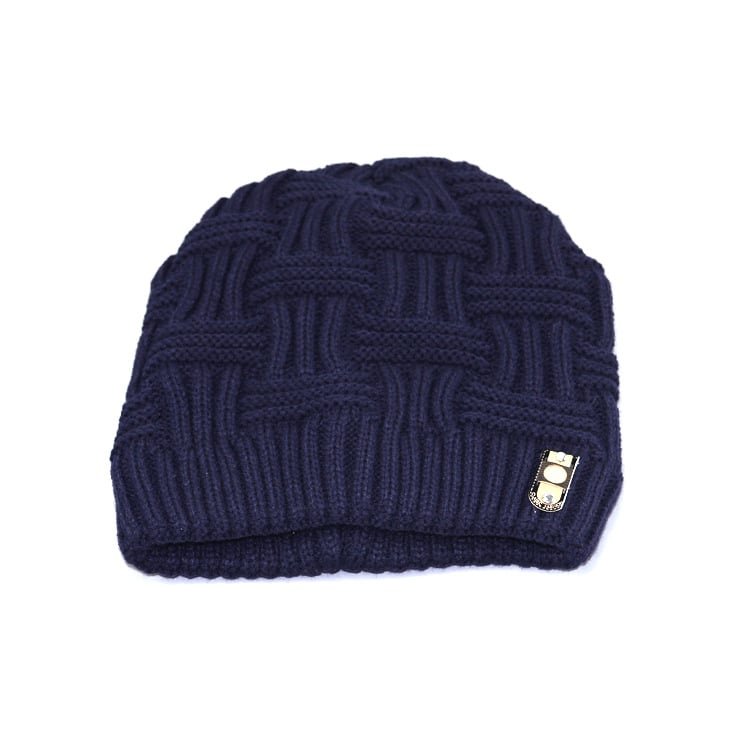 Padded Jacquard Knitted Hat for Men